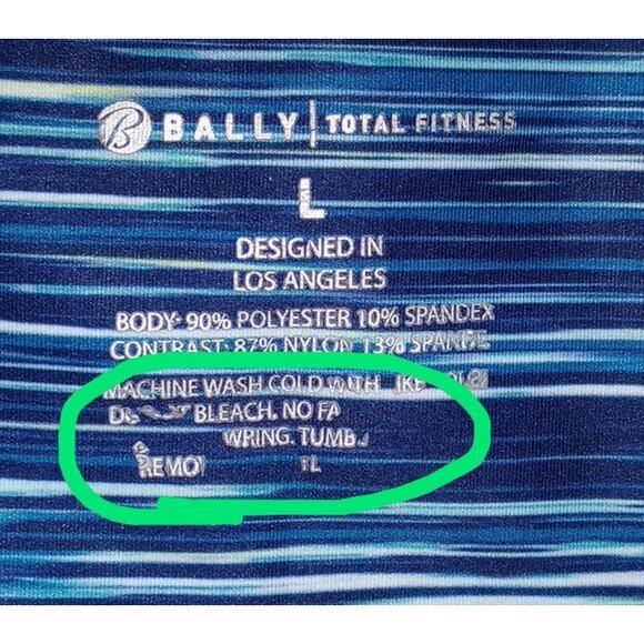 Bally Total Fitness Workout Yoga Exercise Athletic Legging Capris L - Picture 9 of 9